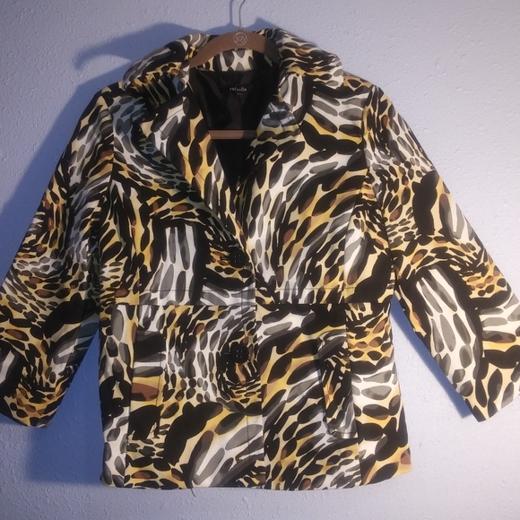 Tiger Print Blazer Rafaella Size Small Tiger Moms Ultimate Blazer! - Picture 2 of 12